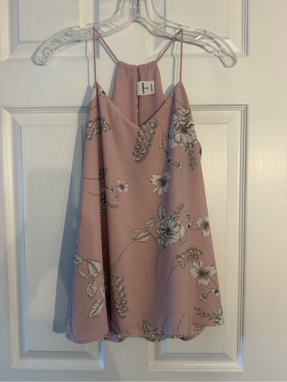 Express Dusty Rose Floral Spaghetti Strap Camisole- reversible!!